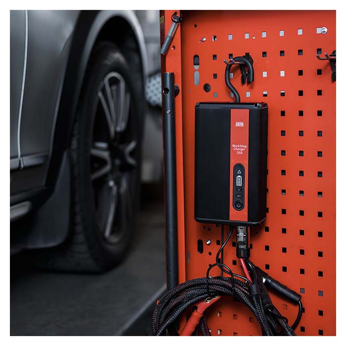 DEFA værkstedslader 12v 35a 120-230v 2,5m kabel