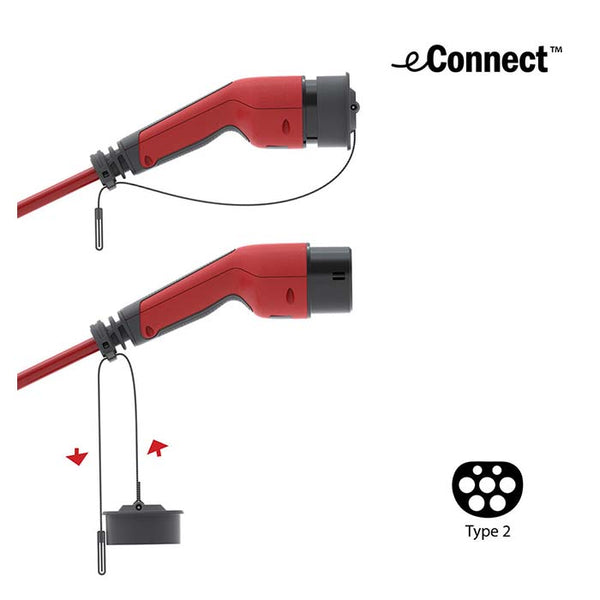 eConnect ladekabel MODE3 – T2, 7,5m, 1-faset 20A