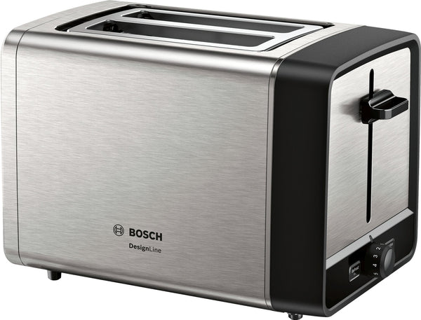 Bosch DesignLine TAT5P420 Brødrister Rustfrit stål/sort