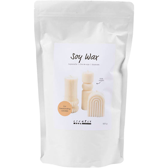 Soyavoks, Til fritstående lys, creme, 500 g/ 1 pk.