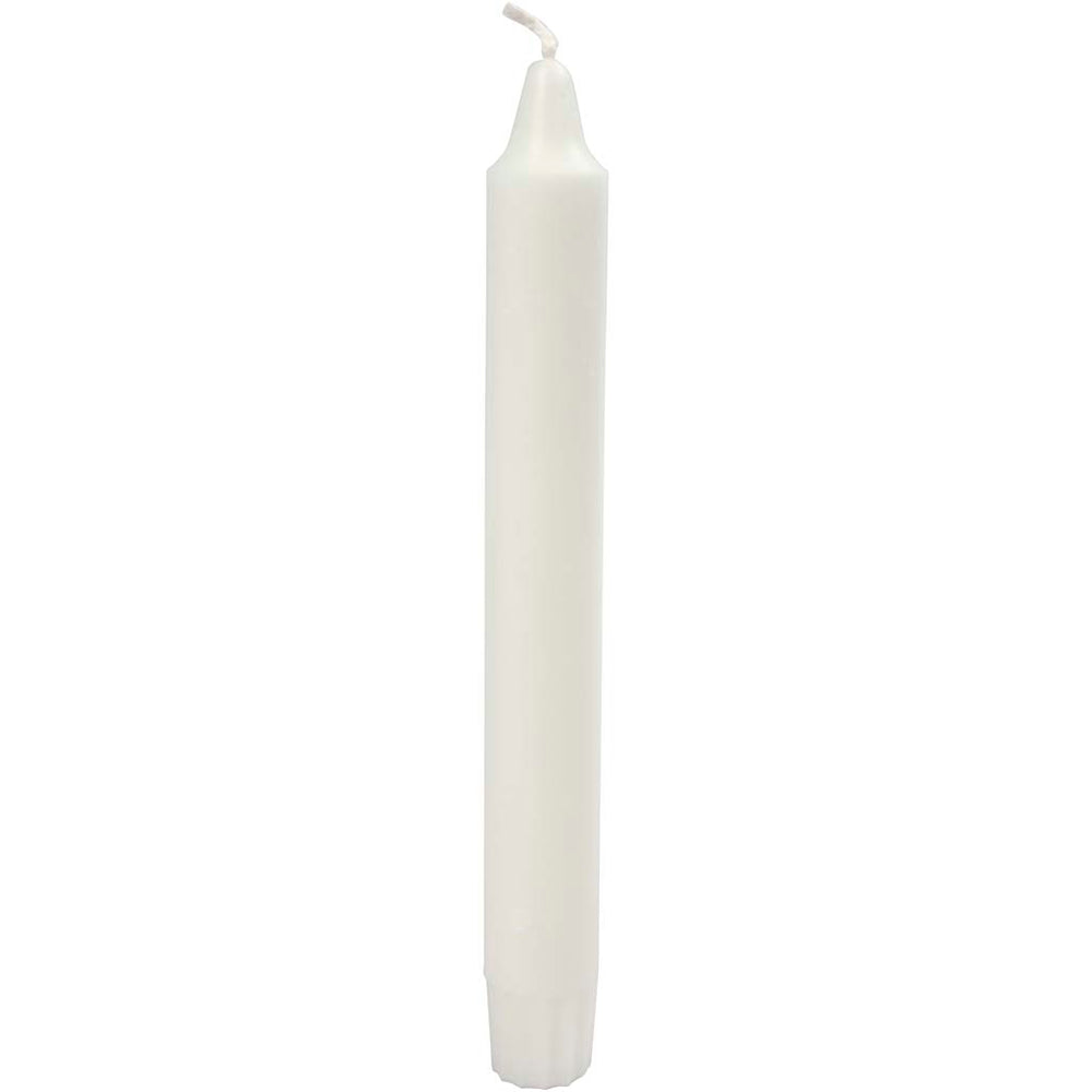 Kronelys, H: 20 cm, diam. 23 mm, hvid, 30 stk./ 1 pk.