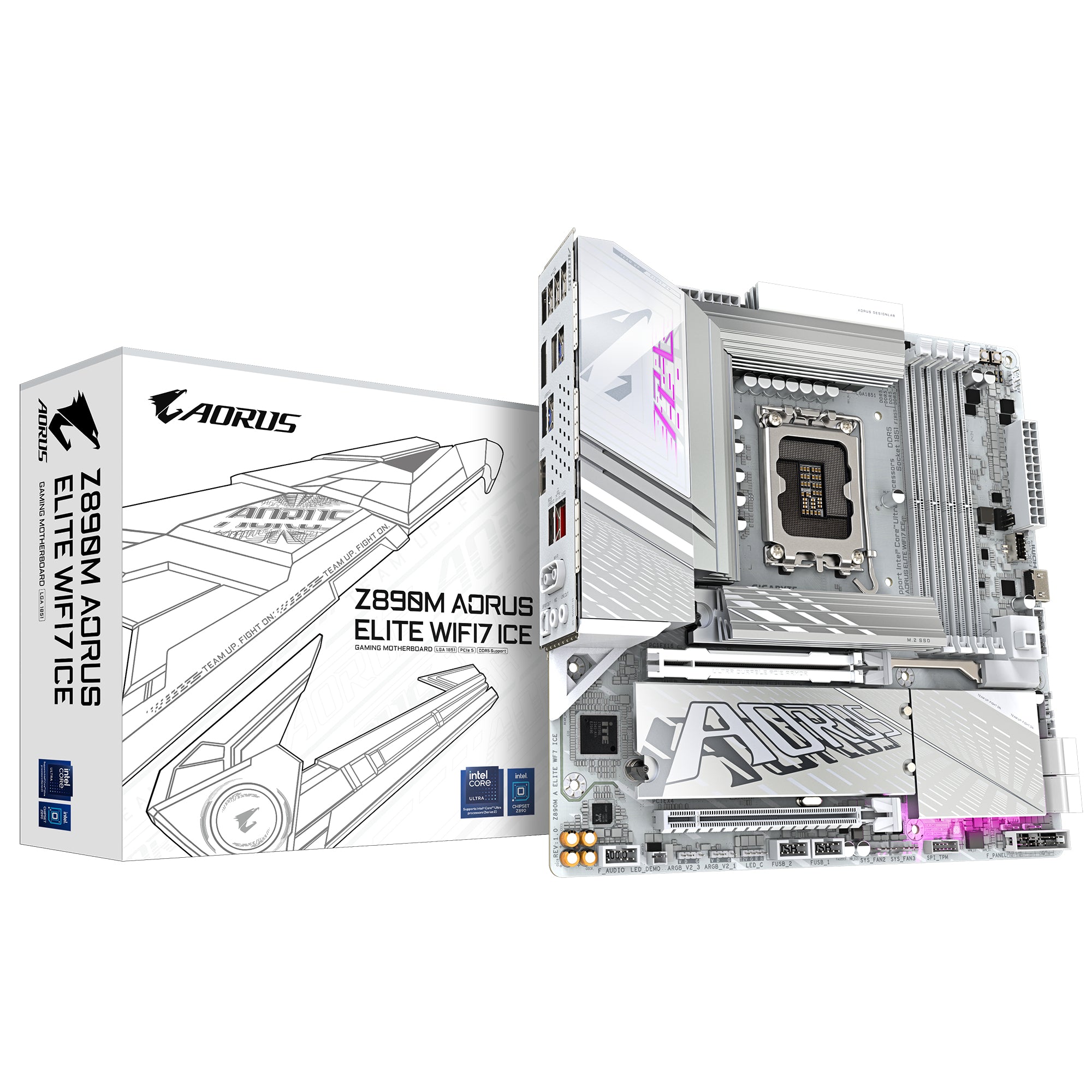 AORUS Z890M ELITE WIFI7 ICE Micro ATX LGA1851 sokkel Intel Z890 Express