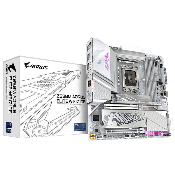 AORUS Z890M ELITE WIFI7 ICE Micro ATX LGA1851 sokkel Intel Z890 Express