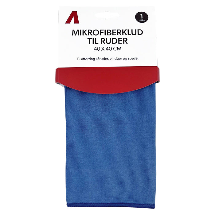 Mikrofiberklud til ruder, 40x40cm, 300gsm