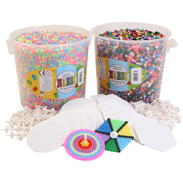 Snurretop startsæt med rørperler, medium, 1 sæt