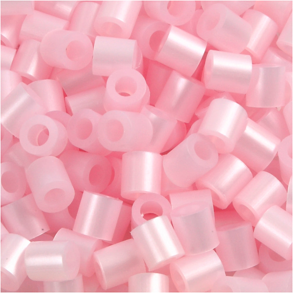 Rørperler 5x5 mm Rosa Perlemor, 1100 stk.