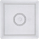 Perleplade, stor firkant, str. 14,5x14,5 cm, medium, klar, 1 stk.