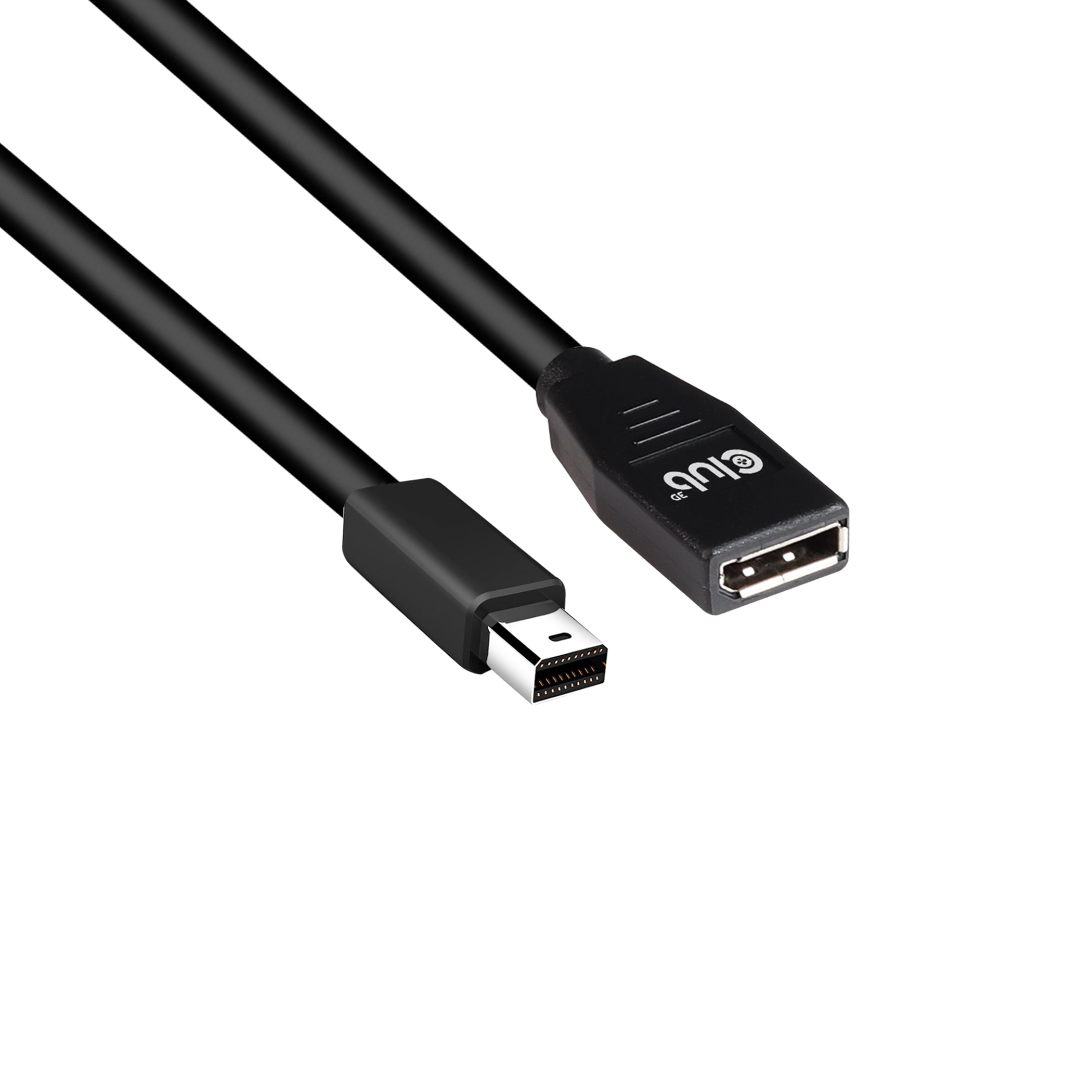Club 3D CAC-1121 Mini DisplayPort til DisplayPort 1.4 forlængerkabel 1 m Sort