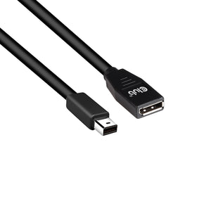 Club 3D CAC-1121 Mini DisplayPort til DisplayPort 1.4 forlængerkabel 1 m Sort