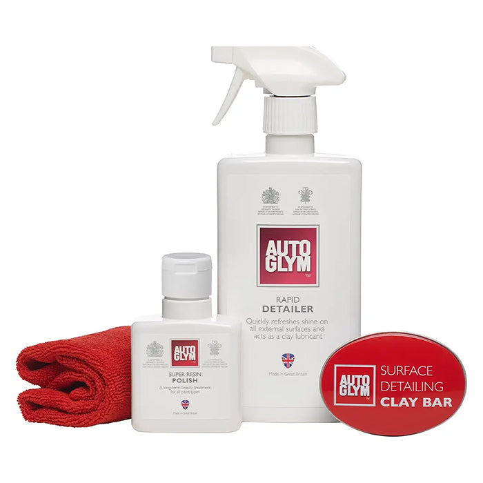 Rensekit clay bar 100 g + 100 ml polish + 500 ml rapid detailer - Autoglym