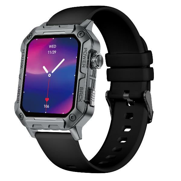 Nilox NXSWTRAILWATCH Smartwatch og sportsur 4,85 cm (1.91) Digital 320 x 385 pixel Berøringsskærm Rustfrit stål