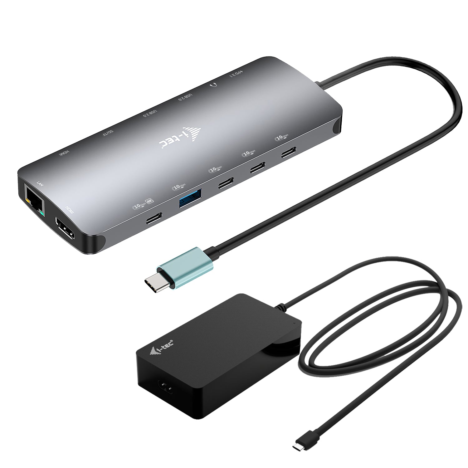 i-tec Metal C31NANOTRIPLEDOCKPD Ledningsført USB 3.2 Gen 1 (3.1 Gen 1) Type-C Grå