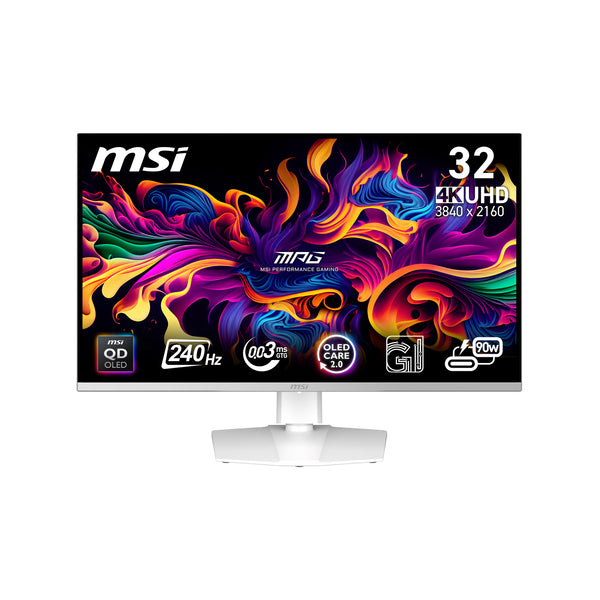 MSI MPG 321URXWDE QD-OLED 31.5 3840 x 2160 (4K) HDMI DisplayPort USB-C 240Hz