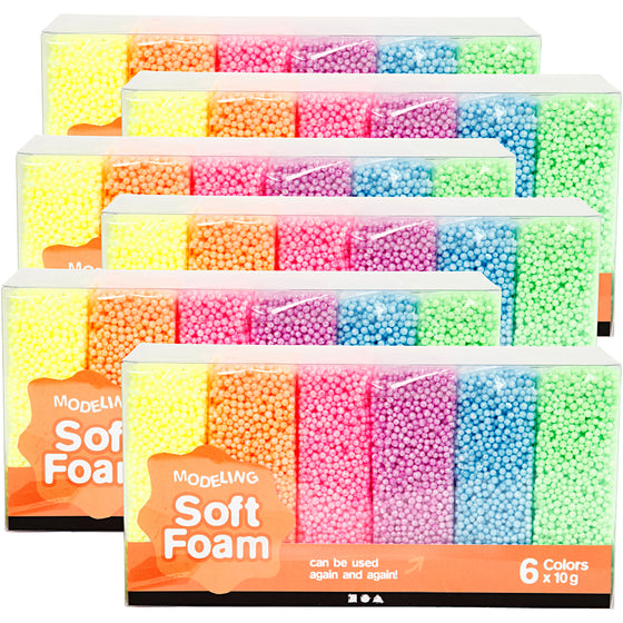 Soft Foam, ass. farver, 6 pk./ 1 pk.