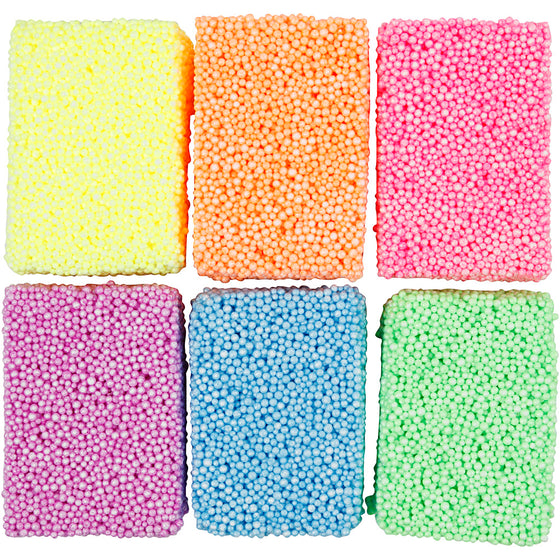 Soft Foam, neonfarver, 6x10 g/ 1 pk.