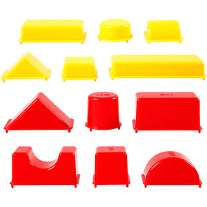12 Geometriske Sandforme i Plast - 3,5-9,5 cm