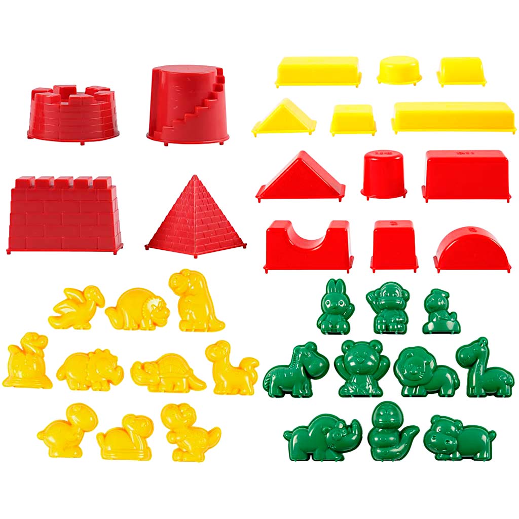 Sandforme, str. 3,5-9,5 cm, 36 stk./ 1 pk.