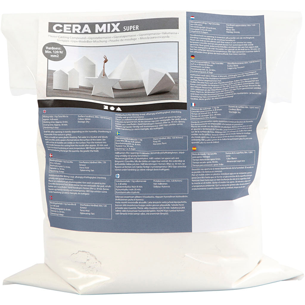 Cera-Mix Super Støbemasse, hvid, 5 kg/ 1 pk.