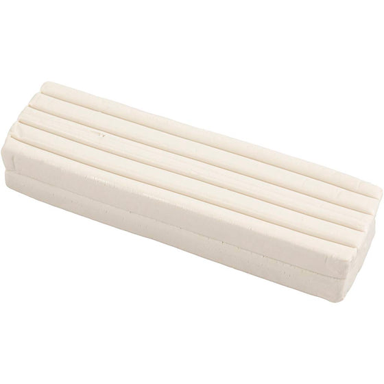 Modellervoks, str. 13x6x4 cm, hvid, 500 g/ 1 pk.