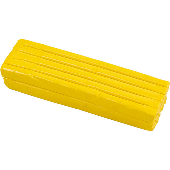 Modellervoks, str. 13x6x4 cm, gul, 500 g/ 1 pk.