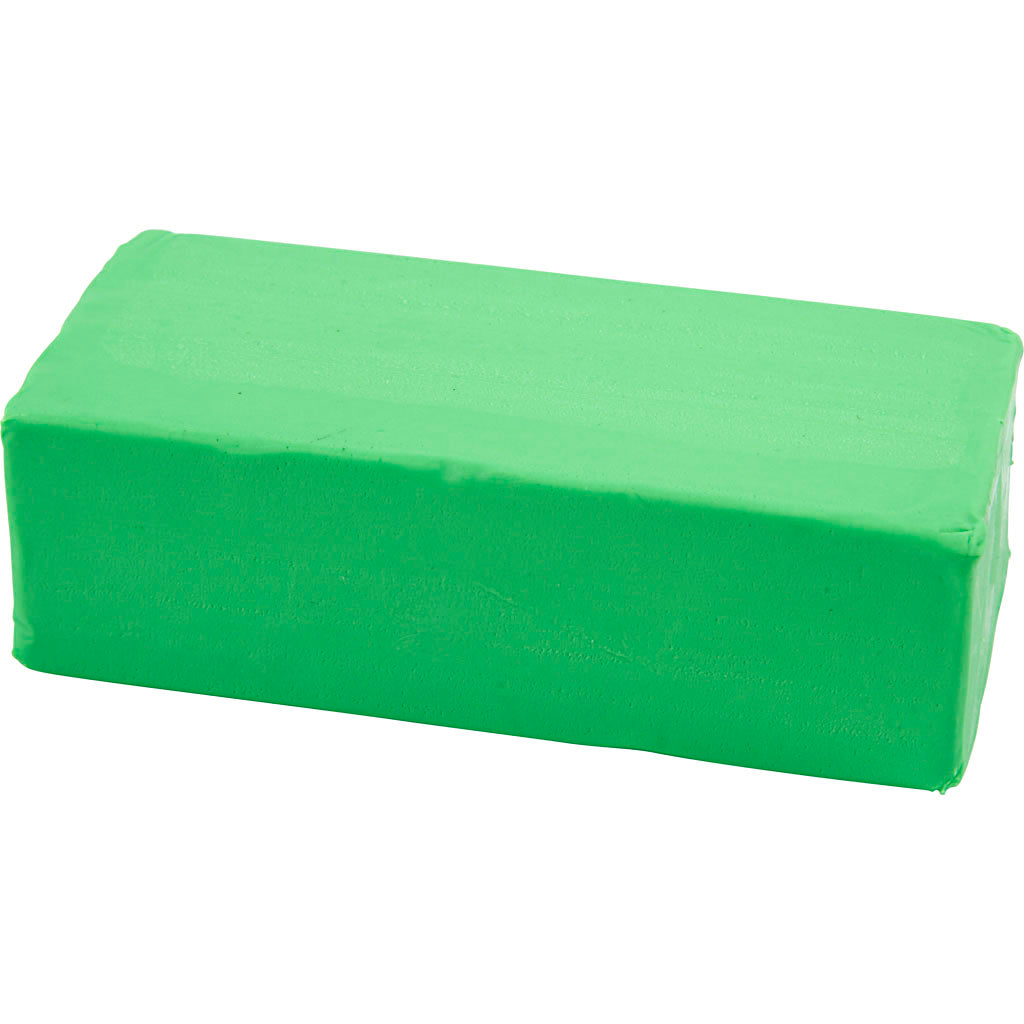 Modellervoks, str. 13x6x4 cm, neon grøn, 500 g/ 1 pk.