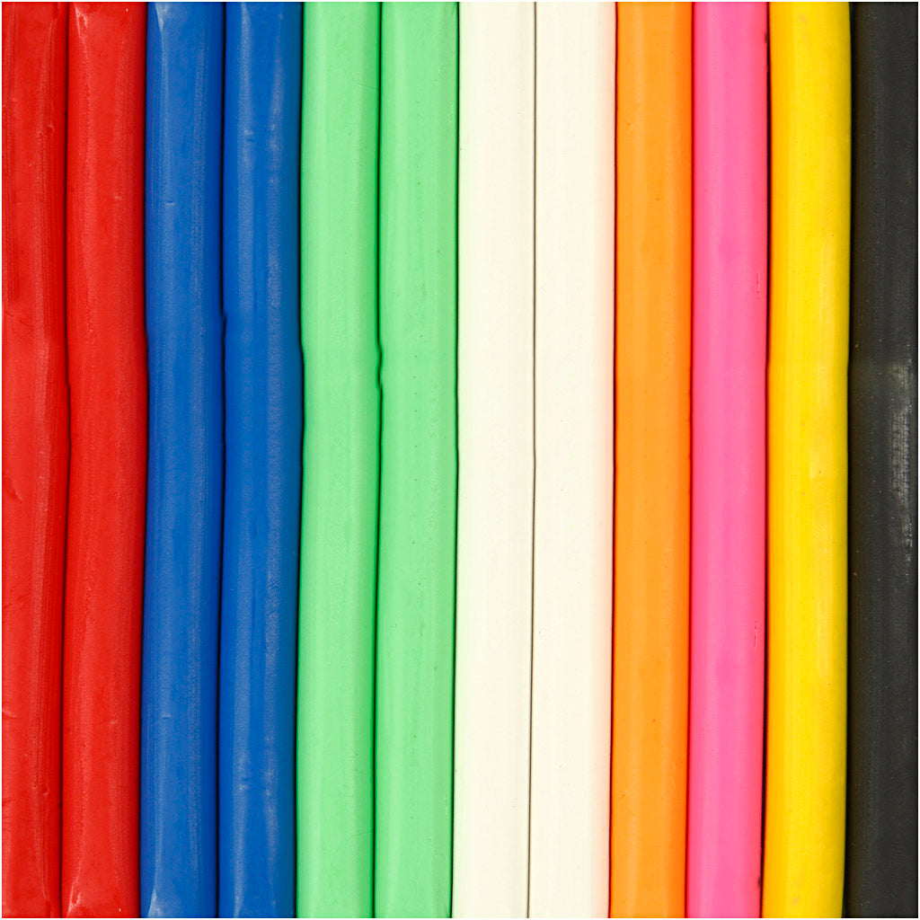 Modellervoks, str. 13x6x4 cm, ass. farver, 24x500 g/ 1 pk.