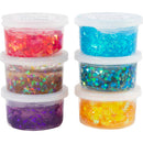 Sequin Clay, blå/grøn harmoni, lilla/pink harmoni, 6x60 g/ 1 pk.