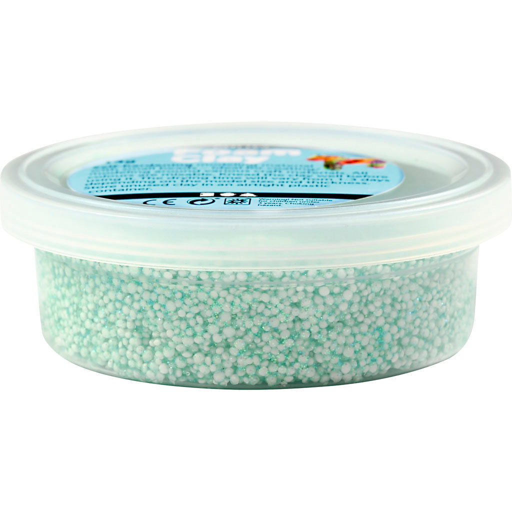 Foam Clay®, glitter, lys grøn, 35 g/ 1 ds.