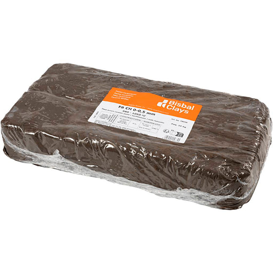 Ler med chamotte, mørk brun, 10 kg/ 1 pk.