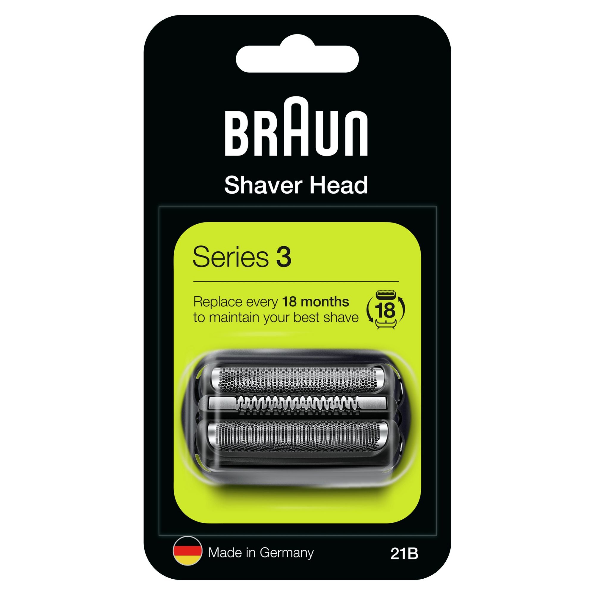 BRAUN Sort Shaver-kassette Kombipack 21B