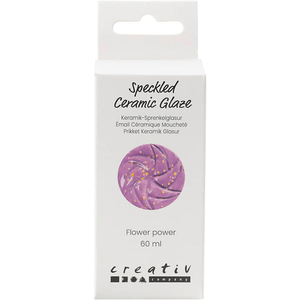 Prikket Keramikglasur, 999-1060 °C, dækkende, Flower Power, 60 ml/ 1 ds.