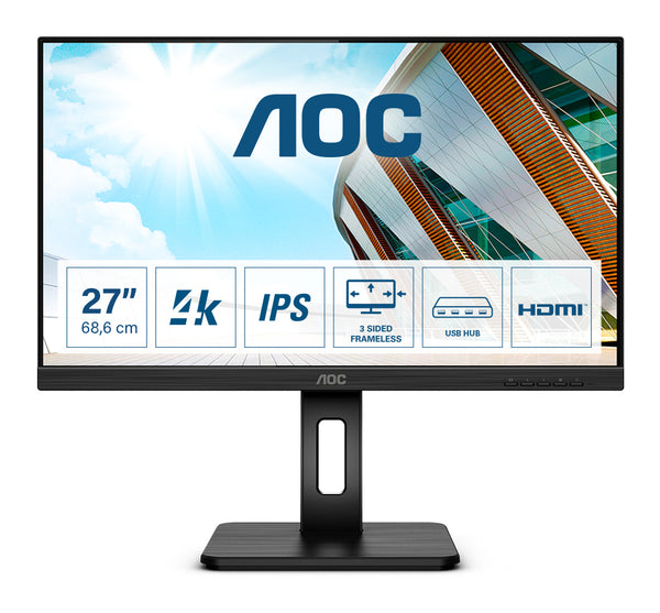 AOC U27P2 27 IPS 3840 x 2160 (4K) HDMI DisplayPort 60Hz