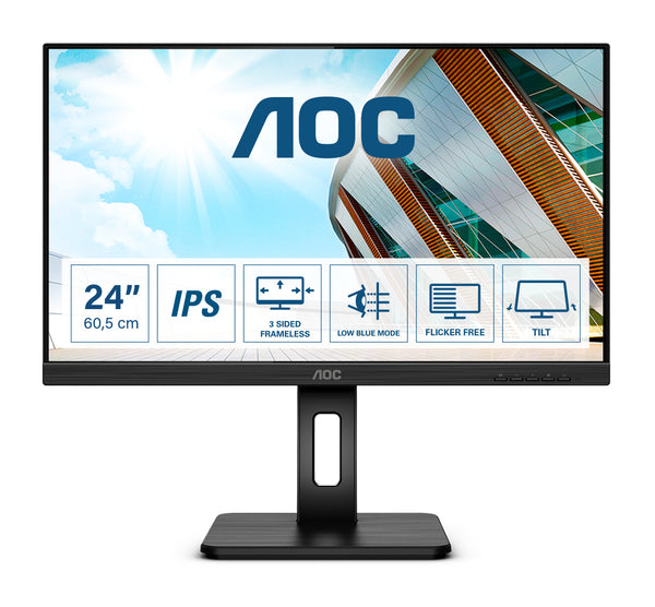 AOC Q24P2Q 23.8 IPS 2560 x 1440 (2K) VGA (HD-15) HDMI DisplayPort 75Hz