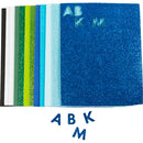 Mosgummi ark, str. 14x25 cm, tykkelse 2 mm, blå/grøn harmoni, 12 ark/ 1 pk.