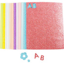 Mosgummi ark, str. 14x25 cm, tykkelse 2 mm, pastelfarver, 12 ark/ 1 pk.