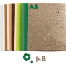 Mosgummi ark, str. 14x25 cm, tykkelse 2 mm, Naturfarver, 12 ark/ 1 pk.