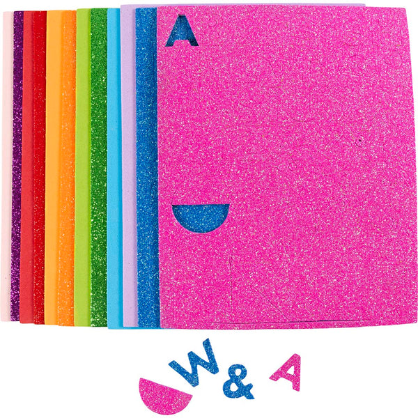 Mosgummi ark, str. 14x25 cm, tykkelse 2 mm, colorful, 12 ark/ 1 pk.