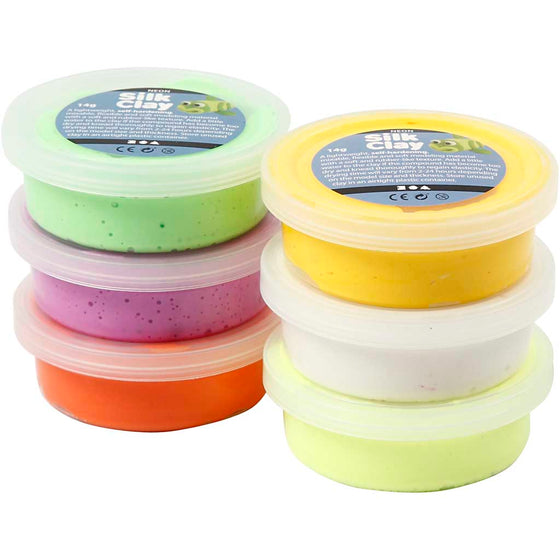 Silk Clay®, forårsfarver, 6x14 g/ 1 pk.