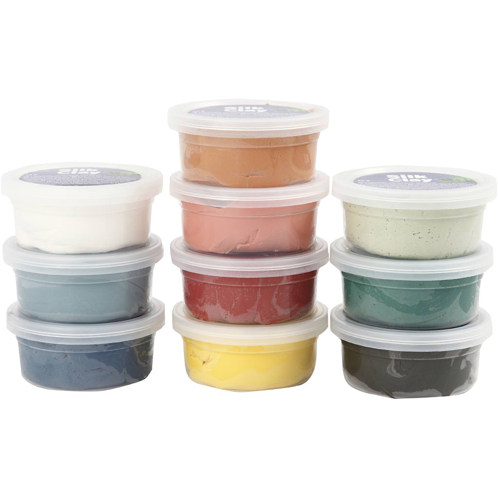 Silk Clay®, douche farver, 10x40 g/ 1 pk.