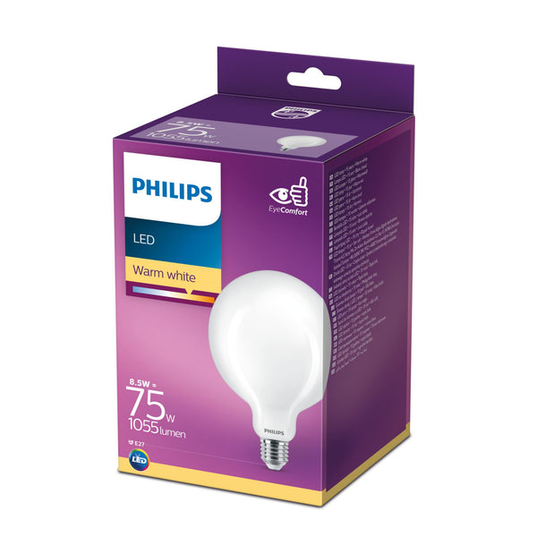 Philips LED-filament-lyspære 8.5W E 1055lumen 2700K Varmt hvidt lys