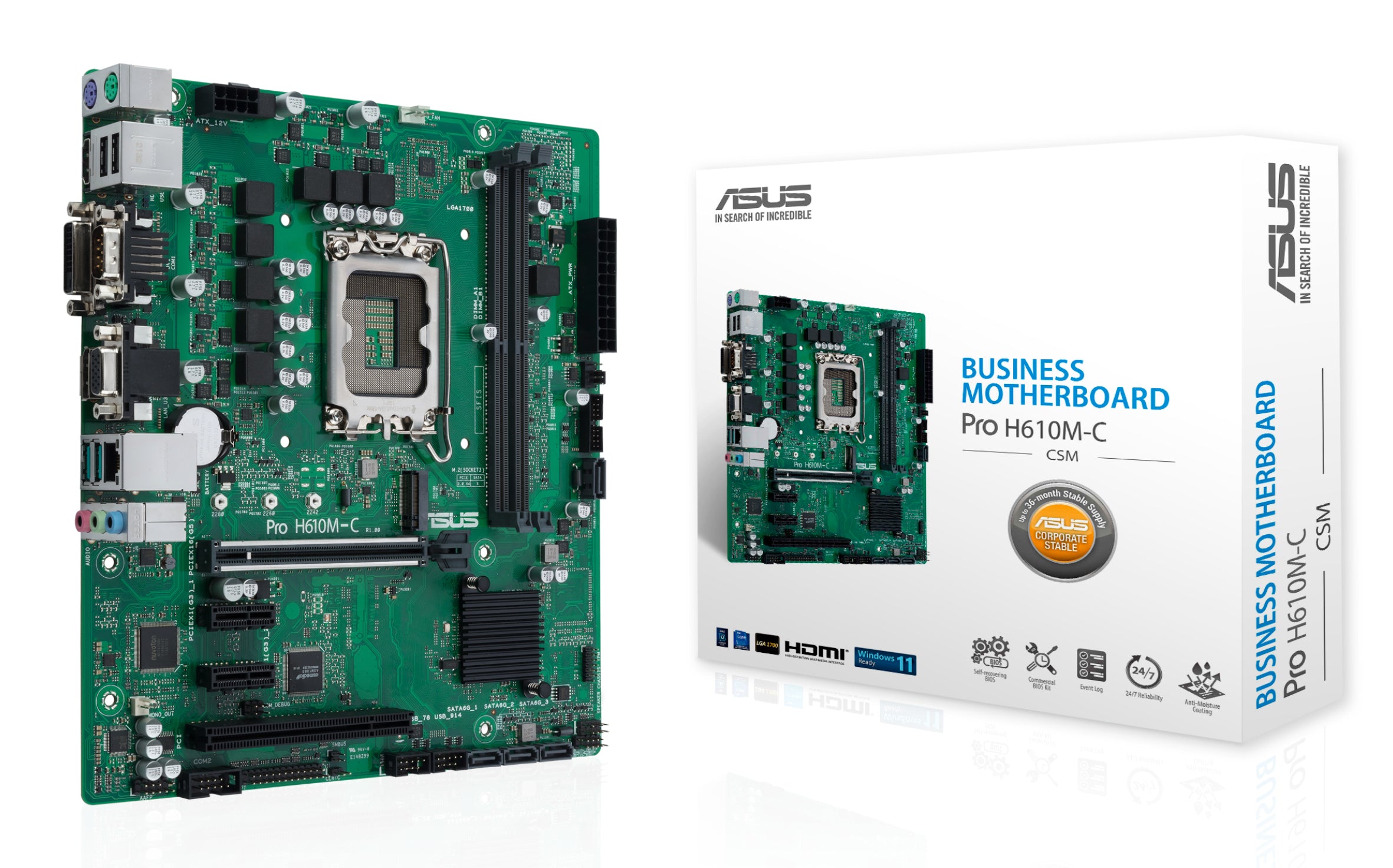 ASUS Pro H610M-C-CSM Micro-ATX LGA1700  Intel H610