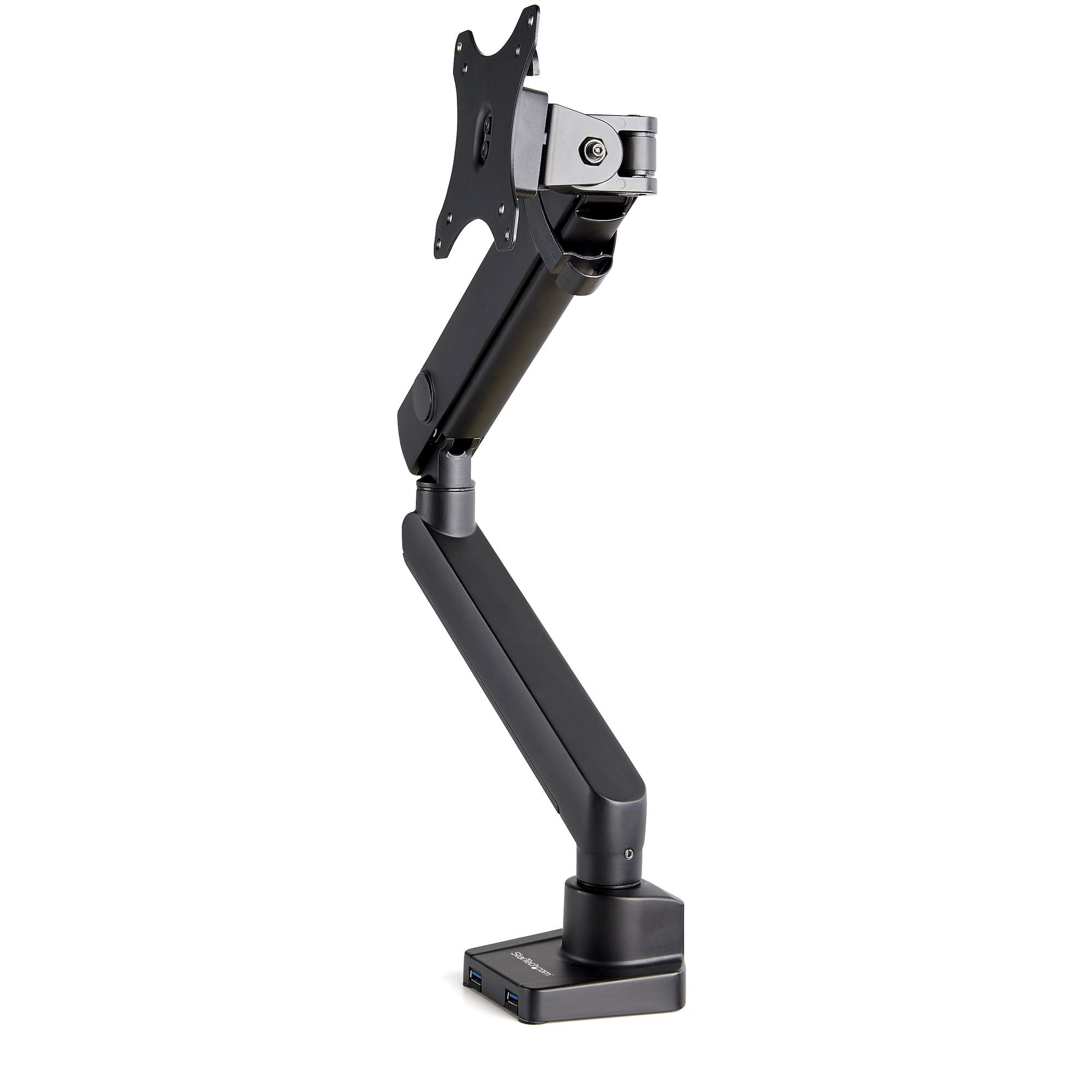 StarTech.com Desk Mount Monitor Arm with 2x USB 3.0 ports, Slim Full Motion Adjustable Single Monitor VESA Mount up to 17.6lbs (8kg) Display, Ergonomic Articulating Arm, Desk Clamp/Grommet - One-touch Adjustment (ARMSLIM2USB3) Monteringssæt LCD-display/ku