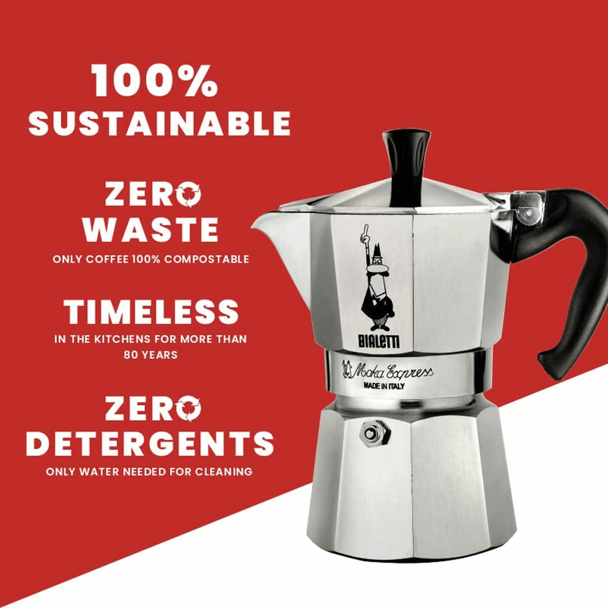 Italiensk Kaffekande Bialetti 0001164 Sølvfarvet Aluminium
