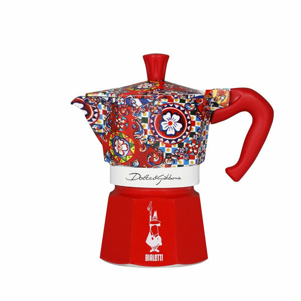 Italiensk Kaffekande Bialetti MOKA D&G Aluminium Bakelit 3 Skodelice