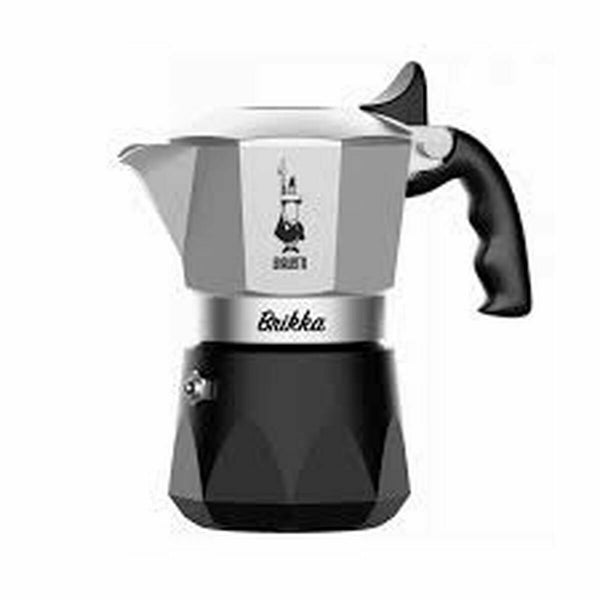 Italiensk Kaffekande Bialetti BRIKKA Sort Aluminium 2 Skodelice