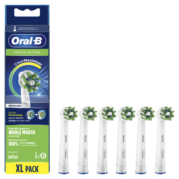 Oral-B Tandbørstehoveder Cross Action Børstehoveder, 6 stk.
