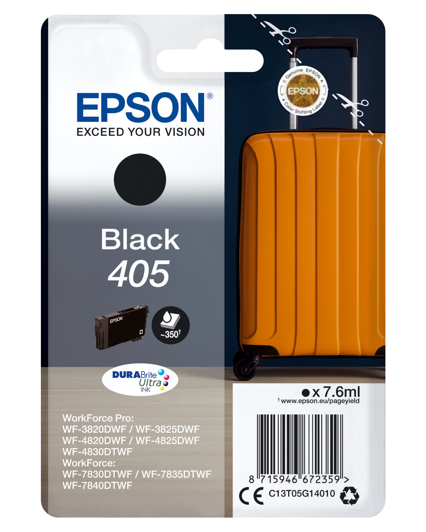 Epson 405 Sort 350 sider Blæk C13T05G14020