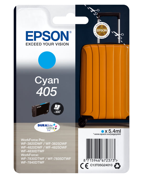 Epson 405 Cyan 300 sider Blæk C13T05G24020