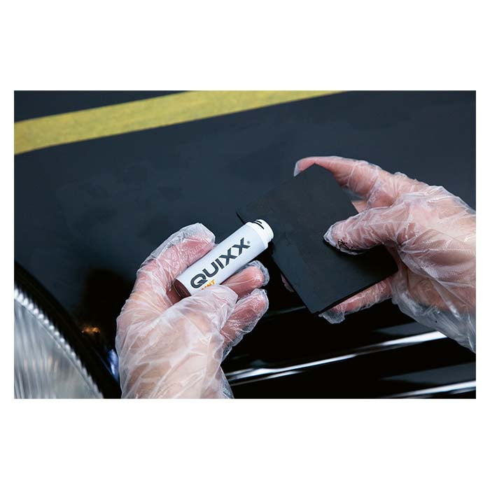 Stenslagsreparationssæt til bil lak - sort finish, komplet sæt. QUIXX