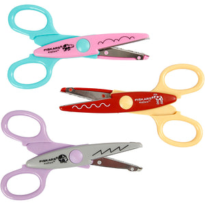 Fiskars Kidzors™ Mønstersakse, flodhest, kamel og pindsvin, 3 stk./ 1 pk.